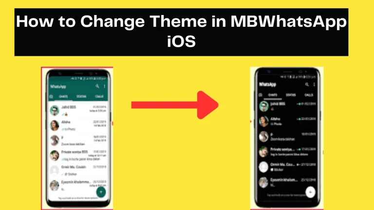 How to Change Themes in MBWhatsapp iOS Dark and Light?