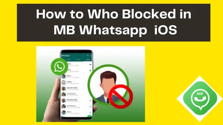 How to Check Who Blocked You In MBWhatsapp iOS?