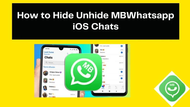 How to Hide Unhide Personal Contact Chat in MB WhatsApp