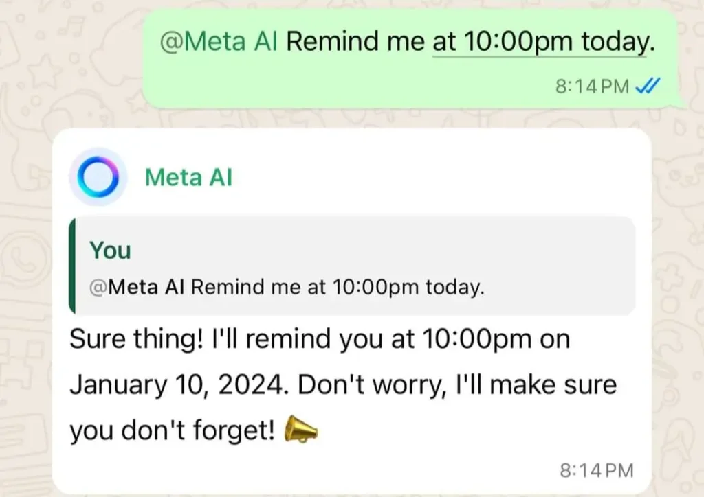 how to set reminder in whatsapp